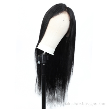 Raw Indian Hair Wig Vendor Straight Glueless Lace Closure Human Hair Wig Virgin Cuticle Aligned Hair Unprocessed 4x4 HD Lace Wig